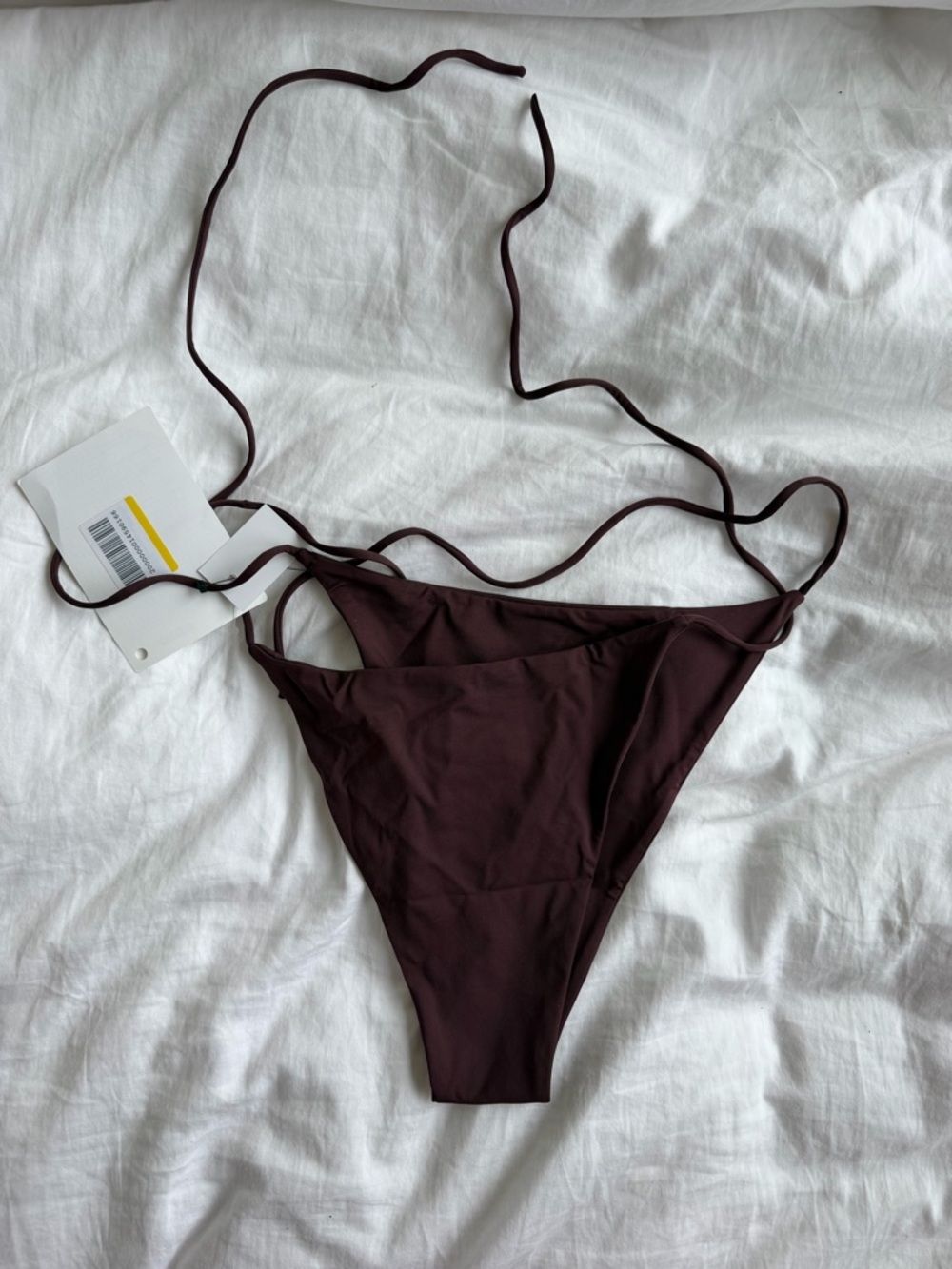 NWT Magda Butrym Brown Side Tie Bikini Bottom